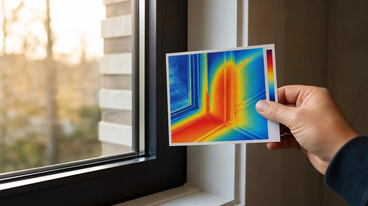 Ilustración de eficiencia energética en una ventana
