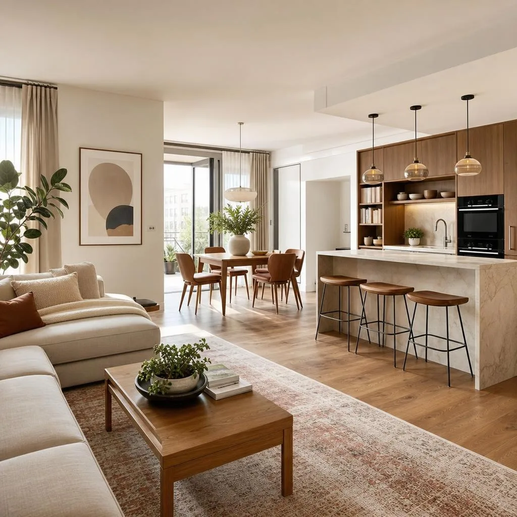 Interior de una vivienda con reforma integral terminada